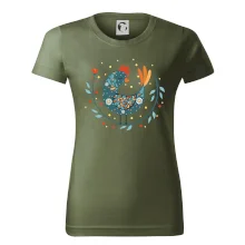 Folklor - slepice s kopretinou