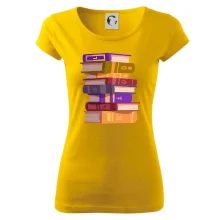 Knihomol stojící knihy