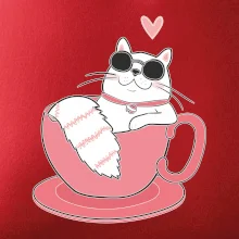 Hustá kočka v hrníčku