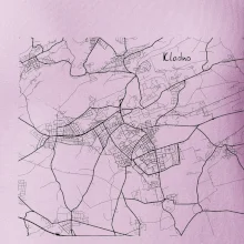 Černobílá mapa Kladno