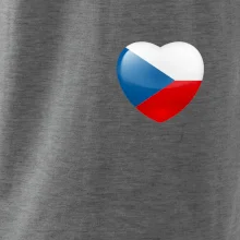 Česká vlajka srdce - pravé prso