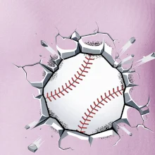 Baseball míč v triku