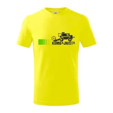 Kombajnista zelená a žlutá