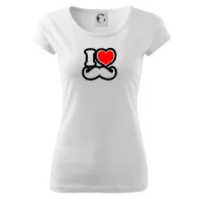 i love mustache - obrys