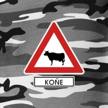 Dopravní značka - Pozor koně / kráva