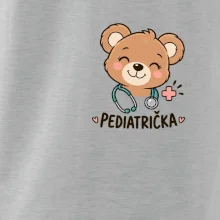 Pediatrička s medvídkem a stetoskopem - malý potisk