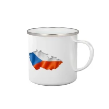 Česká vlajka v obrysu republiky