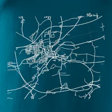 Mapy měst černobílé Slaný