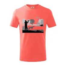 Lovec a ohař v lese