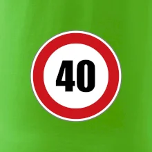 Dopravní značka - omezení rychlosti 40