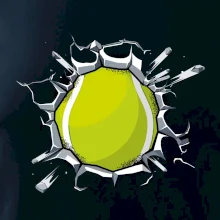 Tenisový míč v triku