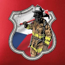 Hasič erb - Česká vlajka
