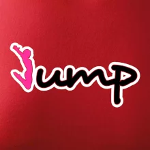 Jump - nápis a panáček