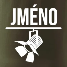 Jméno a nápis na zádech - stage crew