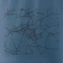 Černobílá mapa Kladno