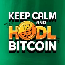 3D nápis Keep Calm and HODL Bitcoin