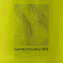 Gerlachovský štít - vrstevnice v obdélníku