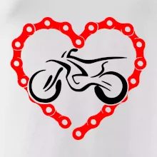 Moto srdce řetěz - enduro