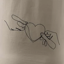 Dvě ruce a srdce jedním tahem