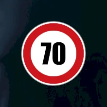 Dopravní značka - omezení rychlosti 70