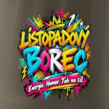 Listopadový borec barevné graffiti a energie