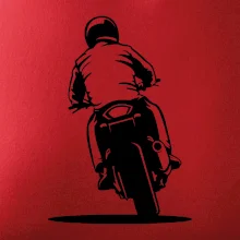 Motorkář na zádech - silnice