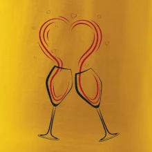 Víno je láska - srdíčka