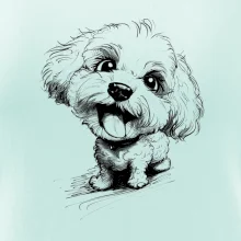 Černobílá karikatura Bišonek