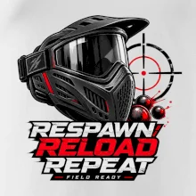 Paintballová maska respawn reload repeat