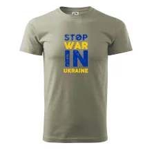 Barevný nápis Stop war in ukraine