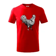 Kohout kreslený černobílý