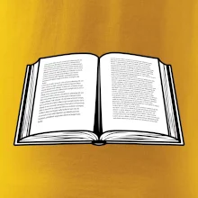 Kniha černobílá otevřená s textem