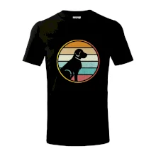 Retro kruh - sedící pes