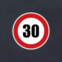 Dopravní značka - omezení rychlosti 30