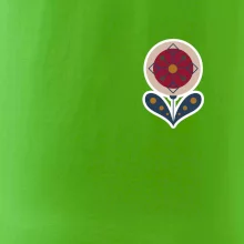 Folklor na prsu květina kulatá