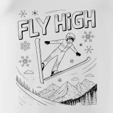 Černobílý skokan fly high