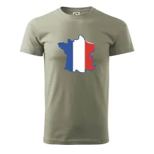 Francouzská vlajka mapa obrys