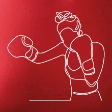 Žena boxerka jedním tahem