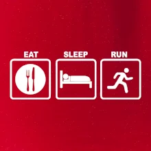 Eat sleep run čtverce