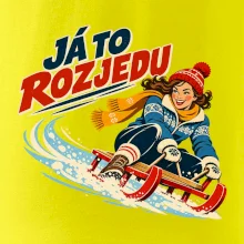 Rodinná vánoční trička - Já to rozjedu máma sáňkování