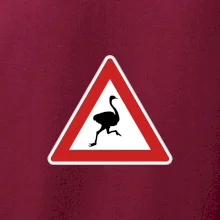 Dopravní značka - Pozor pštros