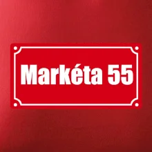 Jméno a věk - uliční cedule - červená