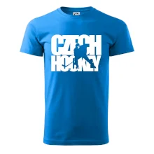 Czech hockey - nápis s hokejistou - Mistrovství světa v ledním hokeji 2026