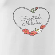 Tričko se jmény dětí - srdce na prsu