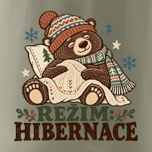 Rodinná vánoční trička - Režim hibernace zimní medvěd táta