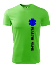 Hvězda života - vlastní nápis vpředu a vzadu