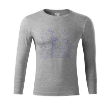 Praha - Mapa s vodními toky