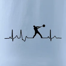 EKG hod kladivem muž