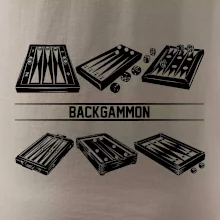 Backgammon černý set
