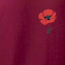 Vlčí mák kreslený na prsu